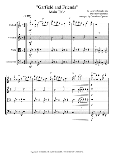 Garfield And Friends - Main Title (arr. Geronimo Oyenard)