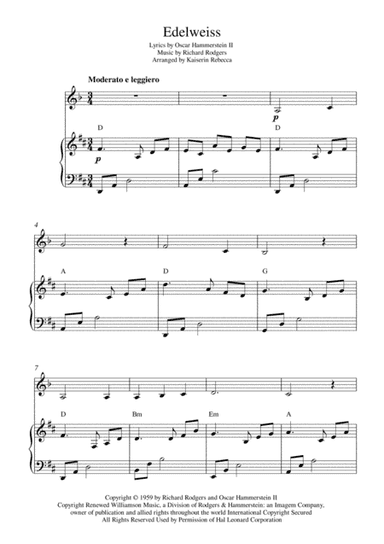 Edelweiss (arr. Kaiserin Rebecca)