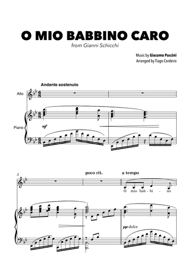 O Mio Babbino Caro (arr. Tiago Cordeiro)