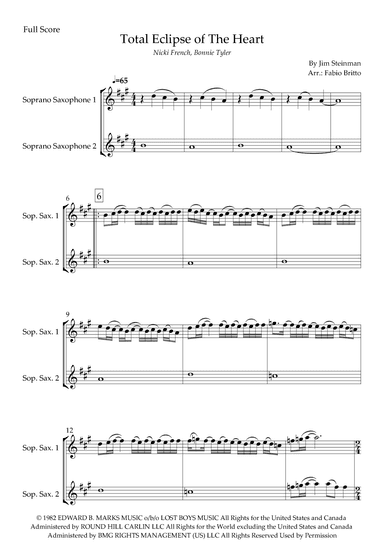 Total Eclipse Of The Heart (arr. Fabio Britto)