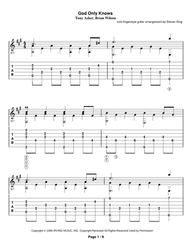 God Only Knows (arr. Steven Michael King)