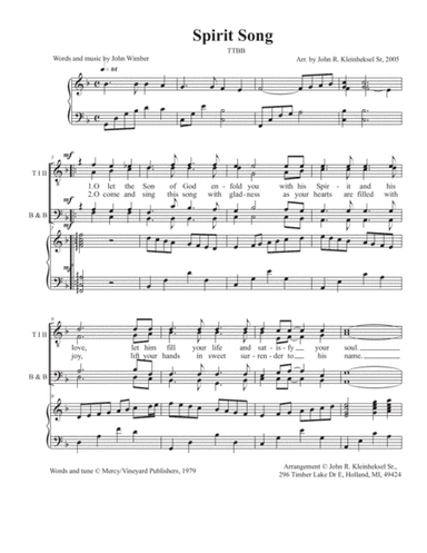 Spirit Song (arr. John Kleinheksel)