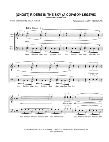 (ghost) Riders In The Sky (a Cowboy Legend) (arr. Jon Nicholas)
