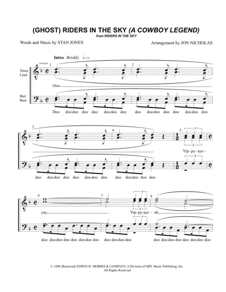 (ghost) Riders In The Sky (a Cowboy Legend) (arr. Jon Nicholas)