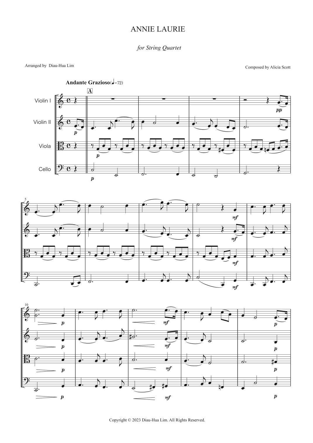 Annie Laurie (arr. Diau-Hua Lim)
