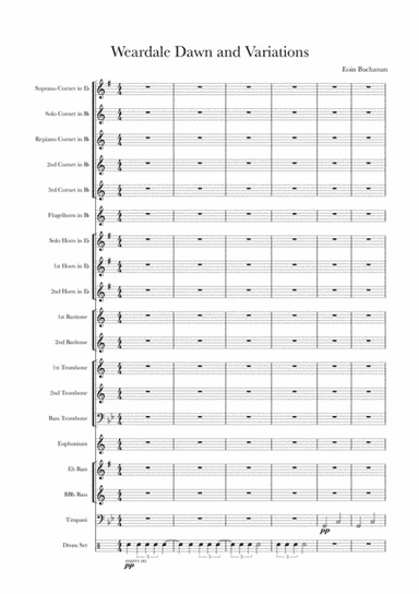 Weardale Dawn & Variations for Brass Band