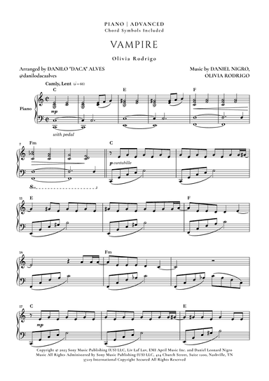 Vampire (arr. Danilo "Daca" Alves)