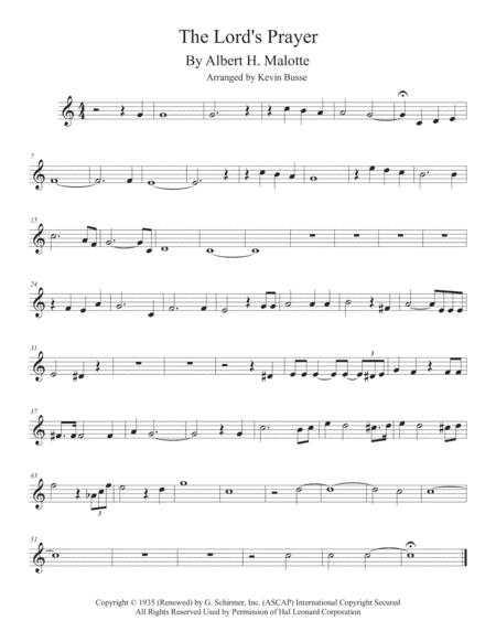 The Lord's Prayer (arr. Kevin Busse)