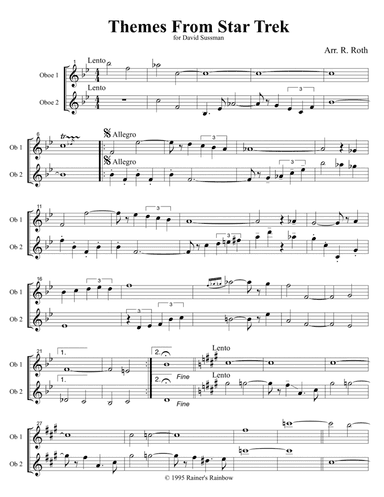 Star Trek Main Theme (arr. R G Roth)