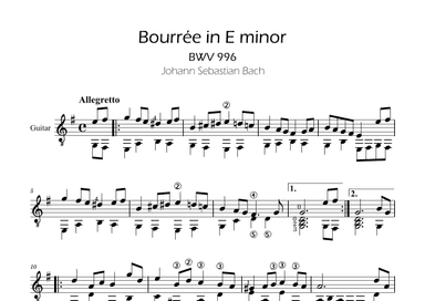 Bach Bourree in E minor BWV 996 (arr. Ygor Nunes)