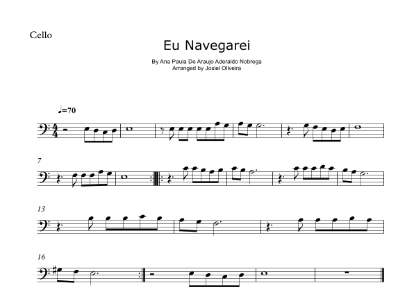 Espontaneo - Eu Navegarei (arr. Josiel Oliveira)