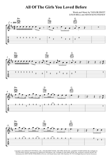 All Of The Girls You Loved Before (arr. Willian Batista Music)