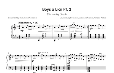 Boy's A Liar Pt. 2 (arr. ThatClassicalComposer)