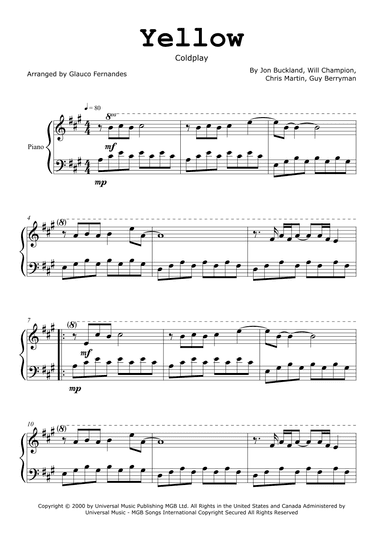 Yellow (arr. Glauco Fernandes)