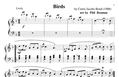 Birds - piano solo (arr. Phil Beaman)