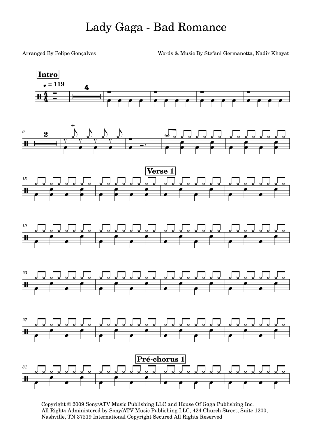 Bad Romance (arr. Felipe Gonçalves)