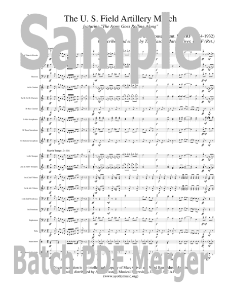 The U. S. Field Artillery March (arr. Marc Oliver)