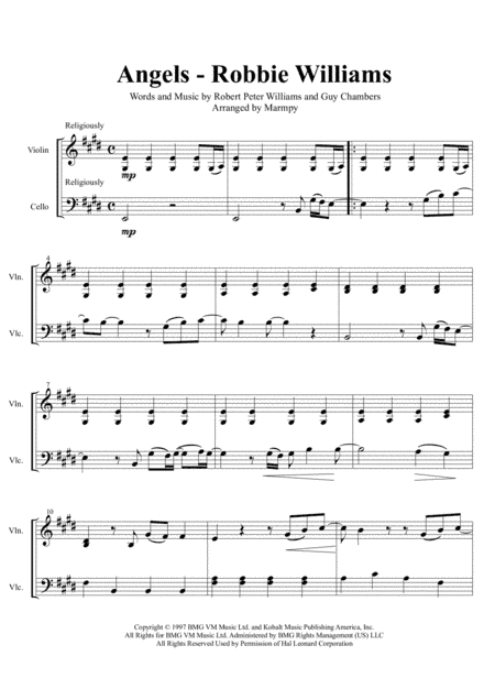 Angels (arr. Marmpy)