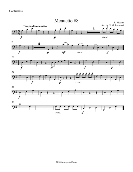 Menuetto #8 (arr. Nick Lacanski)