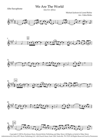 We Are The World (arr. Fabio Britto)