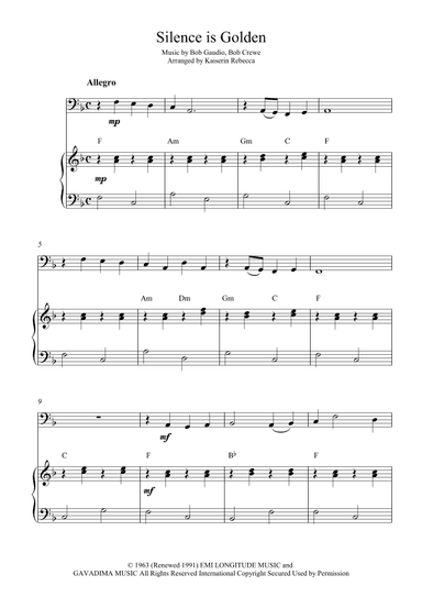 Silence Is Golden (arr. Kaiserin Rebecca)