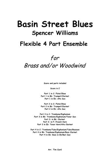 Basin Street Blues (arr. Tim Curd)