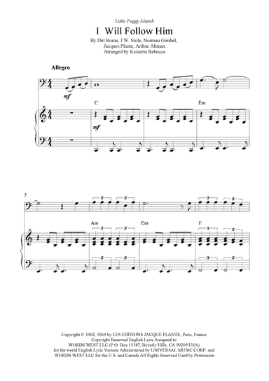 I Will Follow Him (i Will Follow You) (arr. Kaiserin Rebecca)