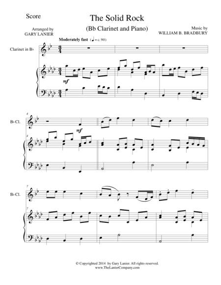 THE SOLID ROCK (Bb Clarinet/Piano and Clarinet Part) (arr. Gary Lanier)