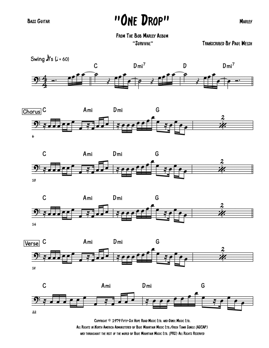 One Drop (arr. Accubass)