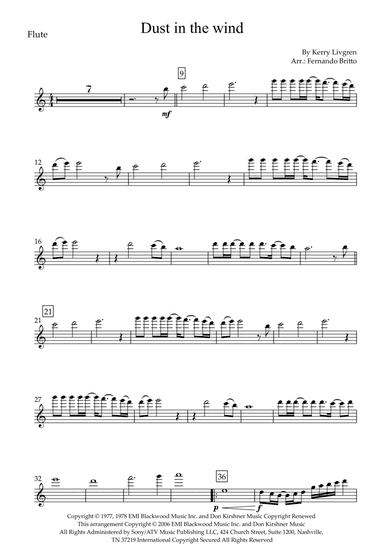 Dust In The Wind (arr. Fernando Britto)