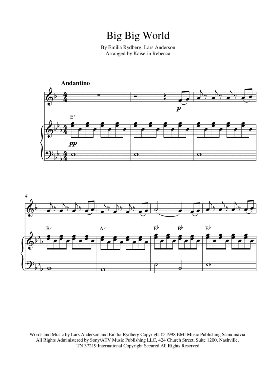 Big Big World (arr. Kaiserin Rebecca)