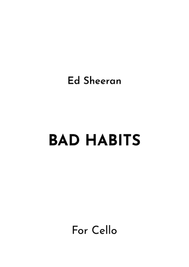 Bad Habits (arr. Jireh J.)