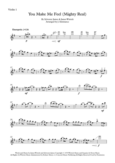 You Make Me Feel (mighty Real) (arr. J. Simmance)
