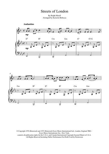Streets Of London (arr. Kaiserin Rebecca)