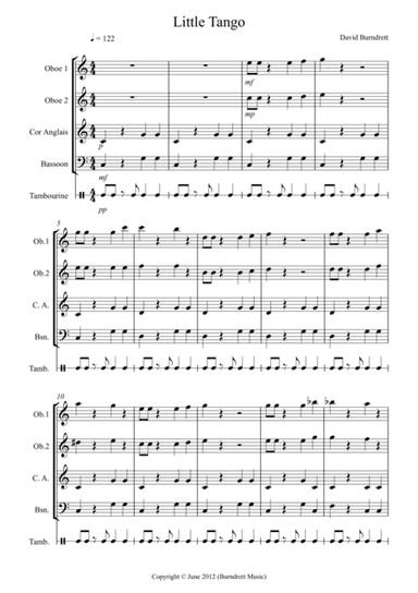 Little Tango for Beginning Double Reed Quartet