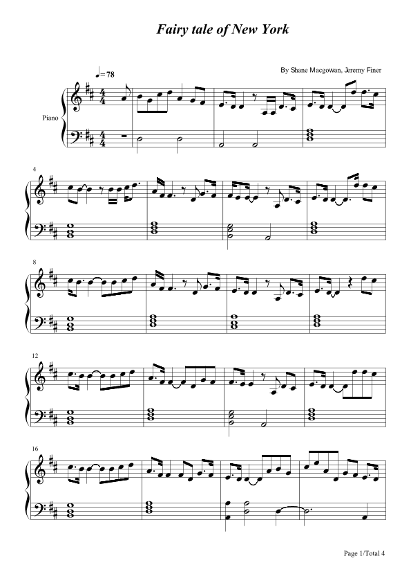 Fairytale Of New York (arr. poon)
