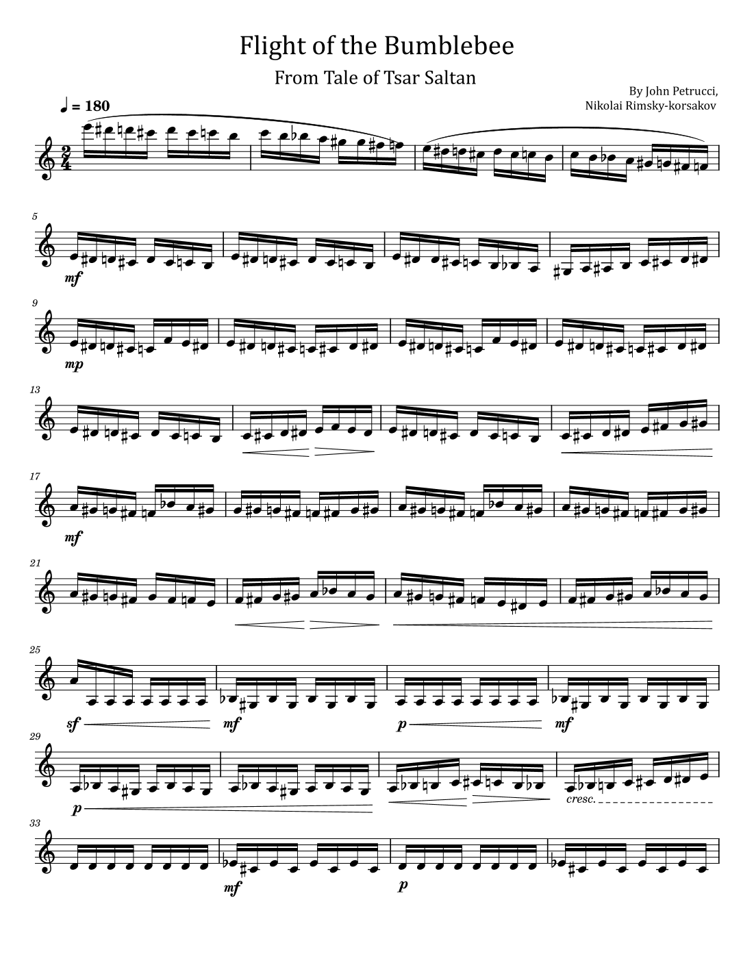 Flight Of The Bumblebee (arr. poon)