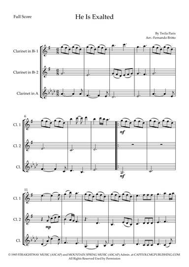 He Is Exalted (arr. Fernando Britto)