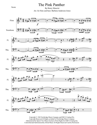 The Pink Panther (arr. Barbara Anderson-Jones)