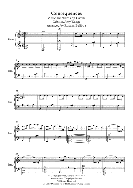 Consequences (arr. Roxana Belibou)