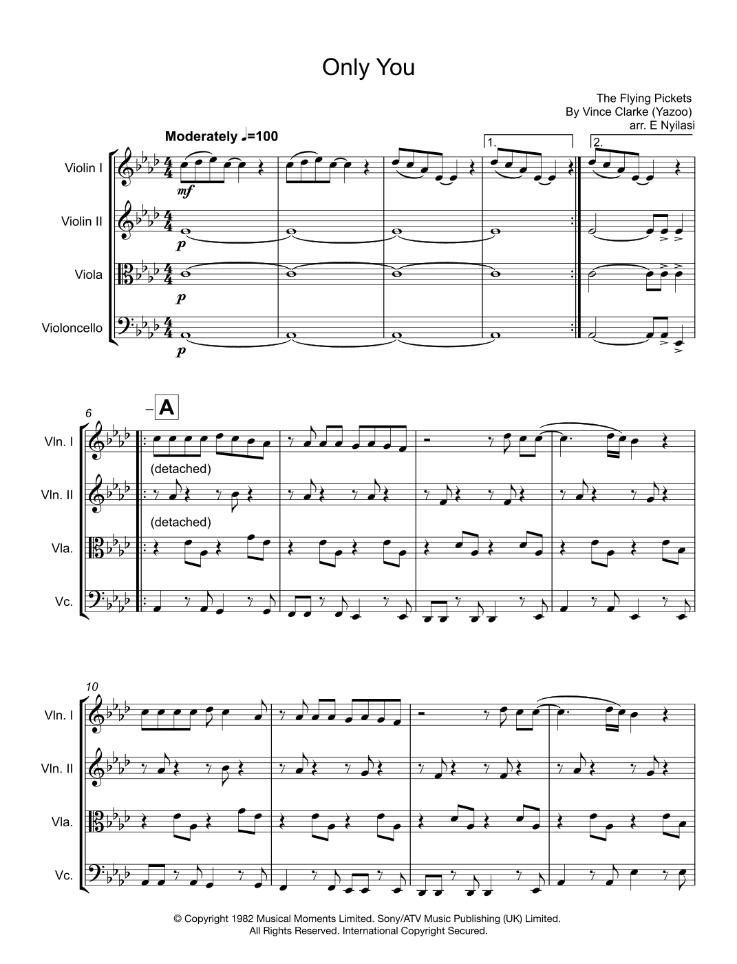 Only You (arr. Etelka Nyilasi)