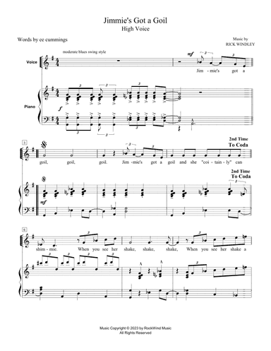 Jimmie's Got a Goil (High Voice)