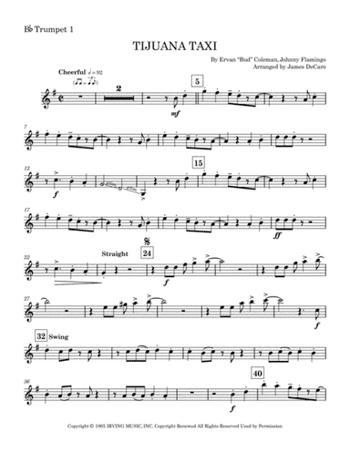 Tijuana Taxi (arr. James DeCaro)