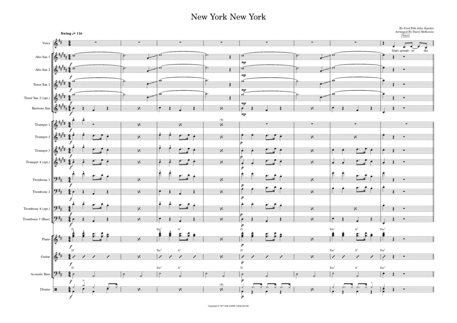 Theme From "new York, New York" (arr. Daryl McKenzie)
