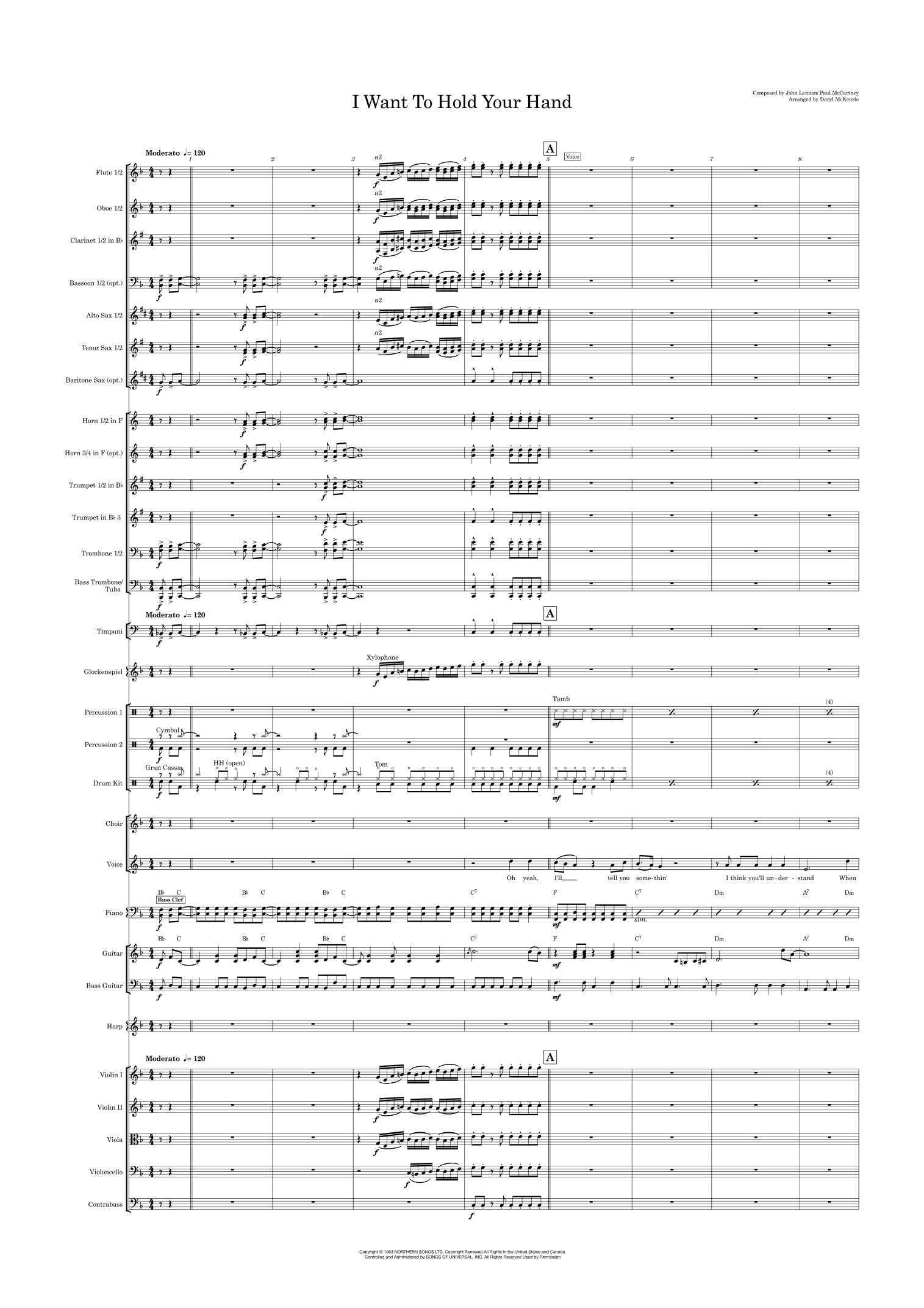 I Want To Hold Your Hand (arr. Daryl McKenzie)