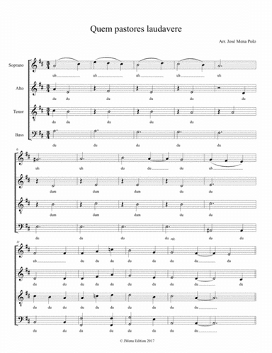 Quem pastores laudavere (arr. Jose Mena Polo)