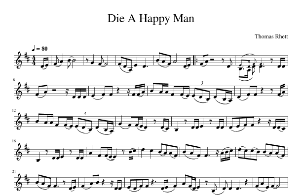 Die A Happy Man (arr. Julia Mills)