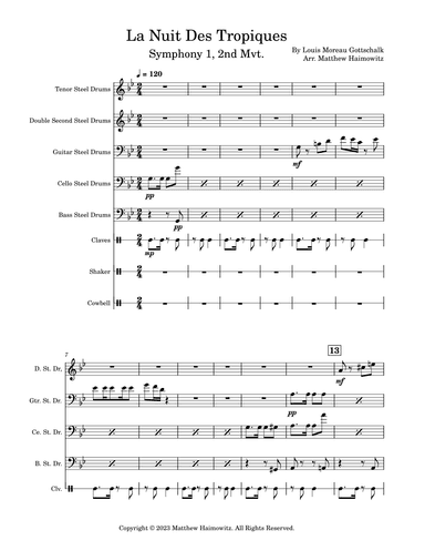 La Nuit Des Tropiques (arr. Matthew Haimowitz)