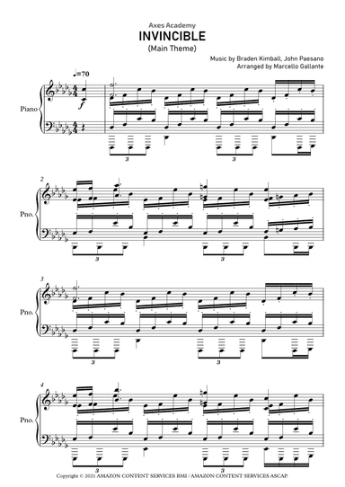 Invincible - End Title Theme (arr. Marcello Gallante)