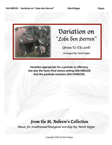 Variation on "Lobe den Herren" (Praise To The Lord) StA OV 00155 (arr. Mark Rippe)